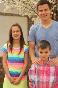 Our beautiful children:  Emma (11), Bailey (17), and Caden (7)